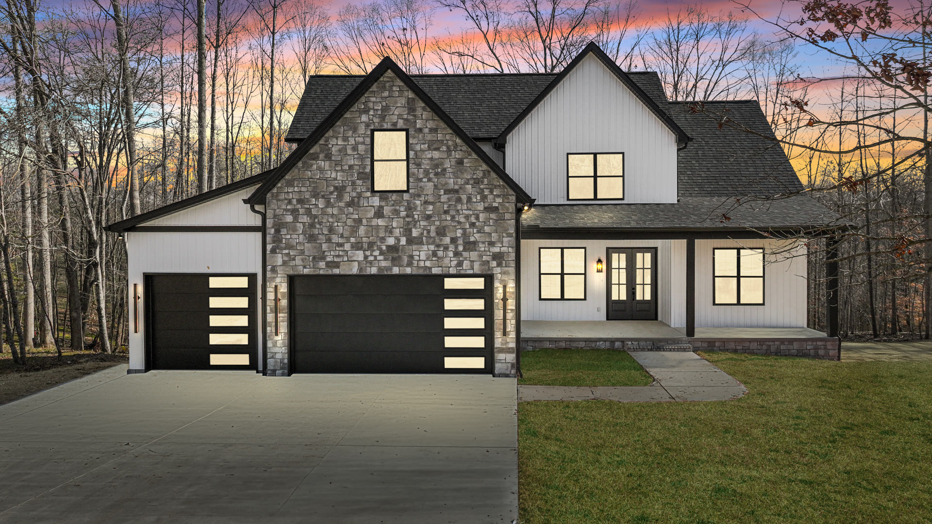A Modern Farmhouse with a Main-Level Primary Suite